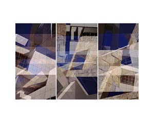 Getty Courtyard Triptych